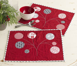 Ornament Tree Placemats by Jacquie Gering. Ornament Tree Placemats by Jacquie Gering.