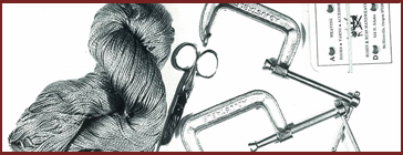 Tools and materials for card weaving.